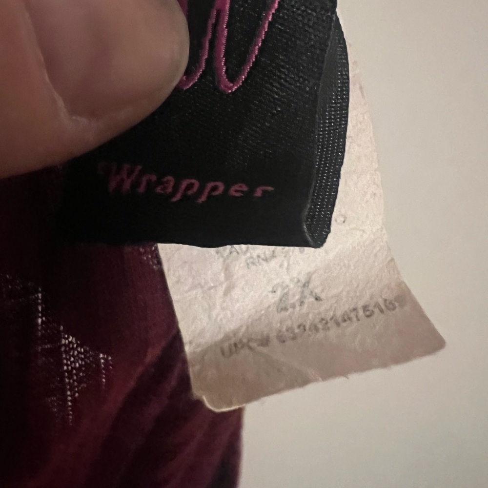 Wrapper Deep Red Blouse - Picture 2 of 2